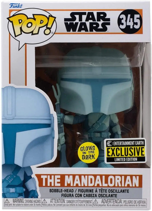 Funko The Mandalorian glow-in-the-dark exclusive bobble-head figure alt text