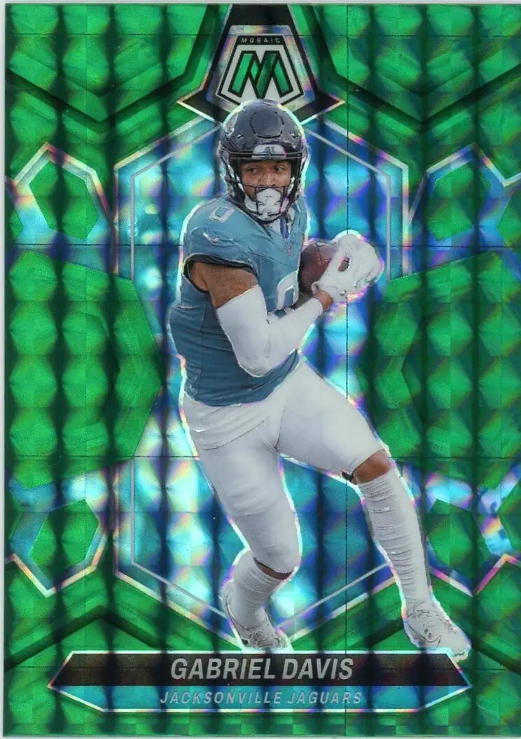 Gabriel Davis football card featuring 2024 Panini Mosaic Green Mosaic Jacksonville Jaguars