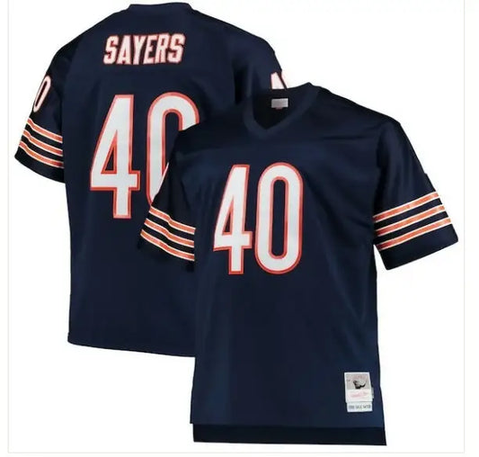 Dark blue Chicago Bears football jersey with orange and white trim and number 40