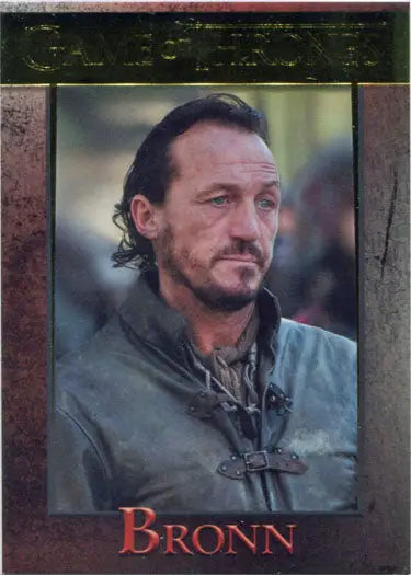 Rugged man with long dark hair in gray jacket on Game of Thrones chase card 134/150