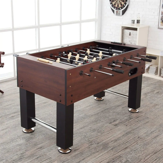 Game Time 55-inch Foosball Table with 4 Soccer Balls - Game Room > Foosball Tables