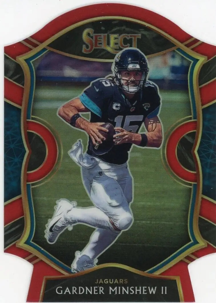 Gardner Minshew II football card from Panini Select Concourse Red Die Cut Series