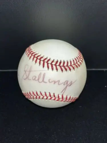 Gene Stallings autographed baseball from Alabama and Texas A&M, great for trading cards collectors