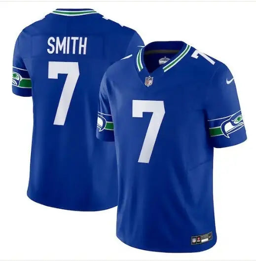 Blue Seattle Seahawks Geno Smith Nike Alternate Vapor FUSE Limited Jersey with SMITH 7