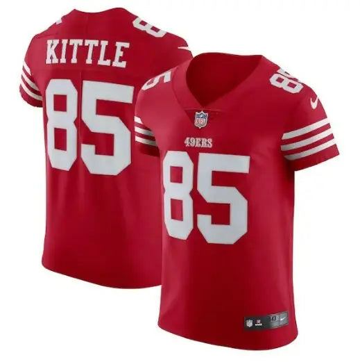 Red San Francisco 49ers Nike Vapor Elite Jersey with KITTLE 85 on the back