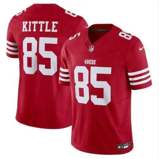 Red George Kittle San Francisco 49ers Nike Vapor F.U.S.E. Limited Jersey with number 85