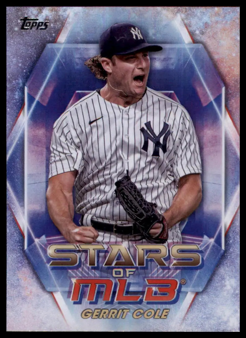Gerrit Cole 2023 Topps Stars of MLB baseball card featuring New York Yankees player