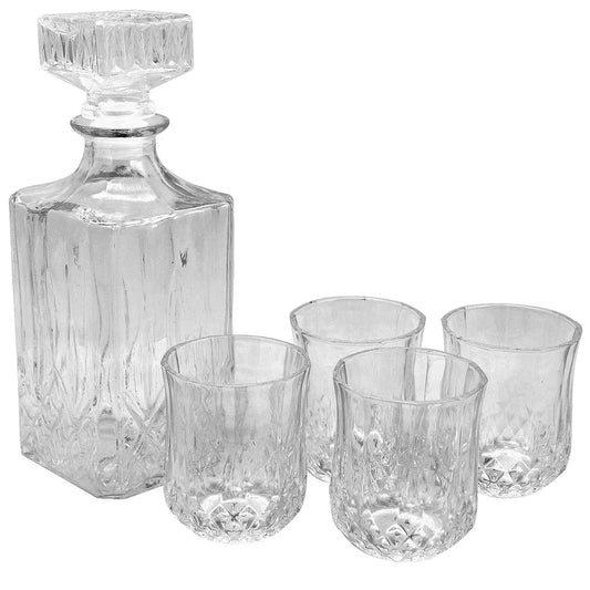 Gibson Home Jewelite 5 Piece Glass Decanter Set - Tableware