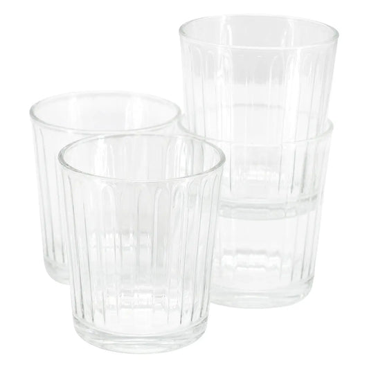 Gibson Home Moonstone 4 Piece 13.5 Ounce Double Old-Fashioned Glass Set - Drinkware