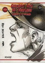 Sketch card of a baseball player in profile by Lee Kohse, part of trading cards collection