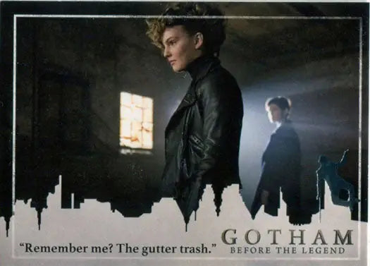 Promotional image for Gotham Season 2 featuring Penguin Deco Foil Stamp Variant Chase Card