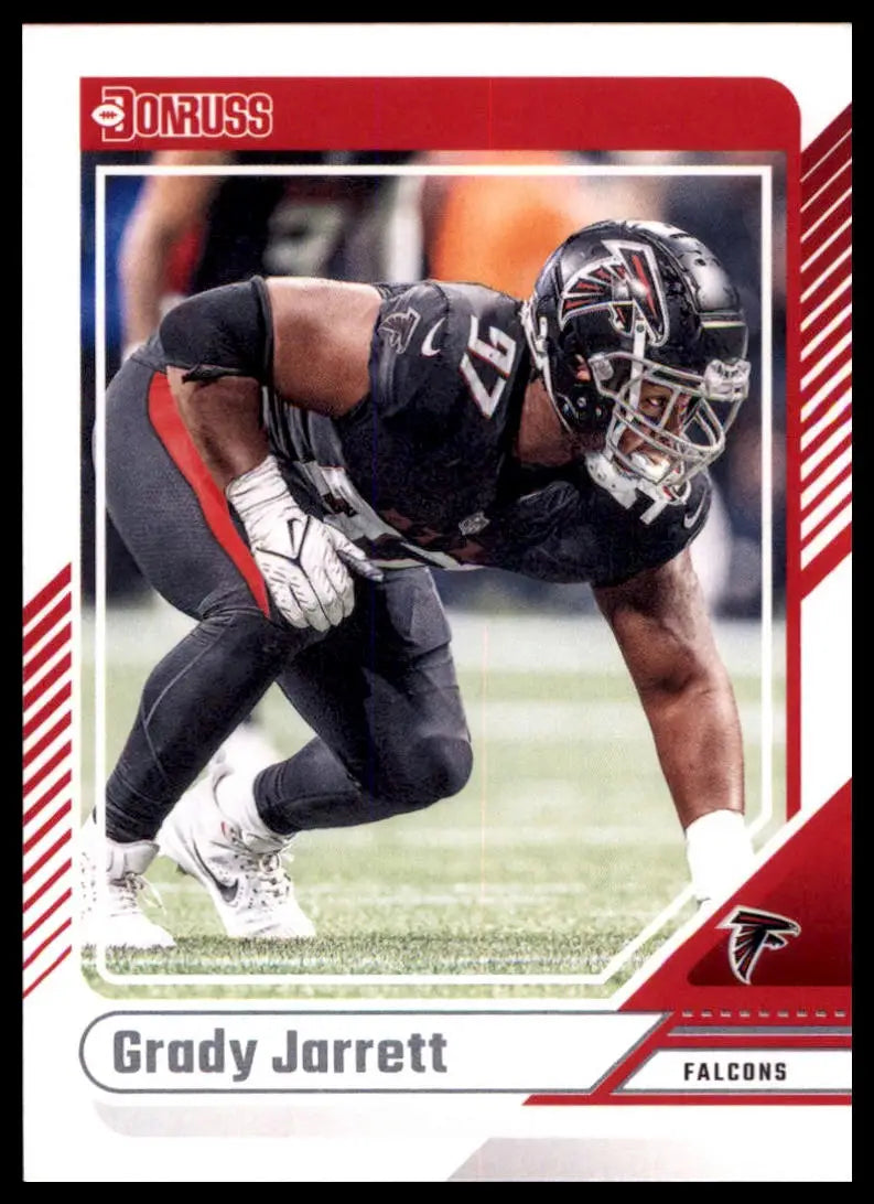Grady Jarrett football card from 2024 Donruss Atlanta Falcons series