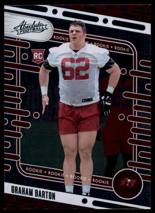 Football trading card of Graham Barton in white jersey from Panini Absolute 2024 Rookie series