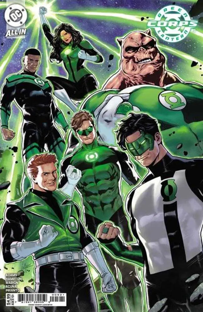 Green Lantern Corps comic book cover featuring space cabbie Lucas Meyer variant