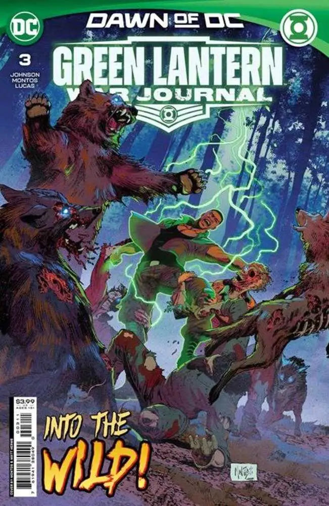 Green Lantern Journal #3 cover art with action scenes and glowing green energy effects