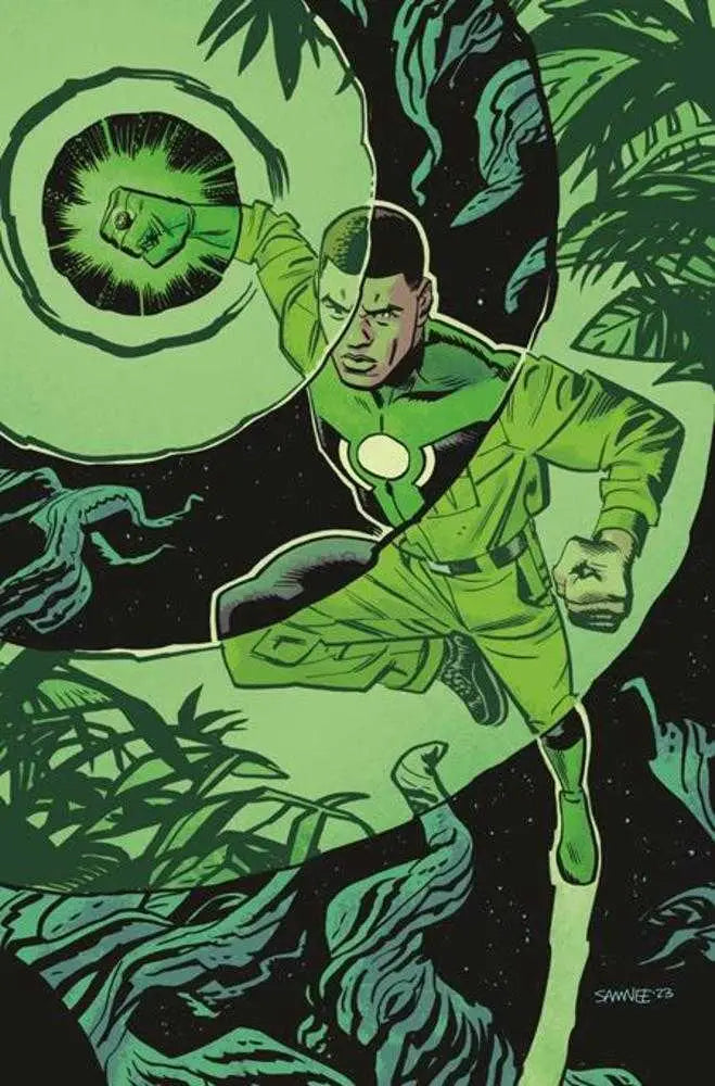 Green Lantern John Stewart in action pose with power ring on Green Lantern War Journal #5 cover