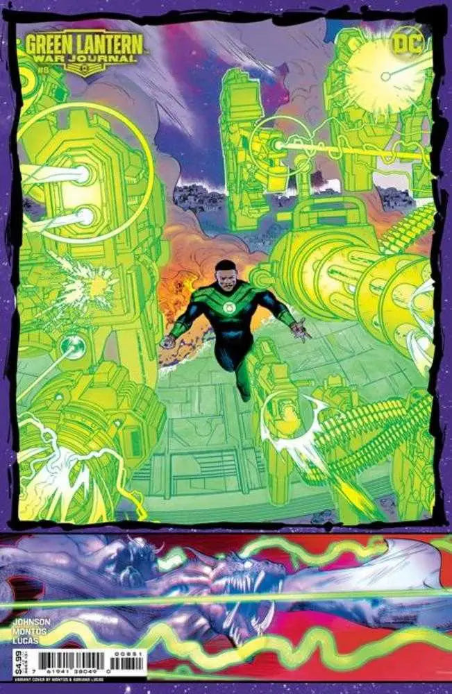 Green Lantern War Journal #8 Cover C Montos Card Stock Variant with glowing green constructs