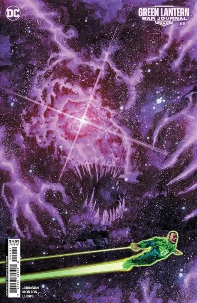 Green Lantern War Journal #9 cover featuring a glowing figure in space with green energy trail