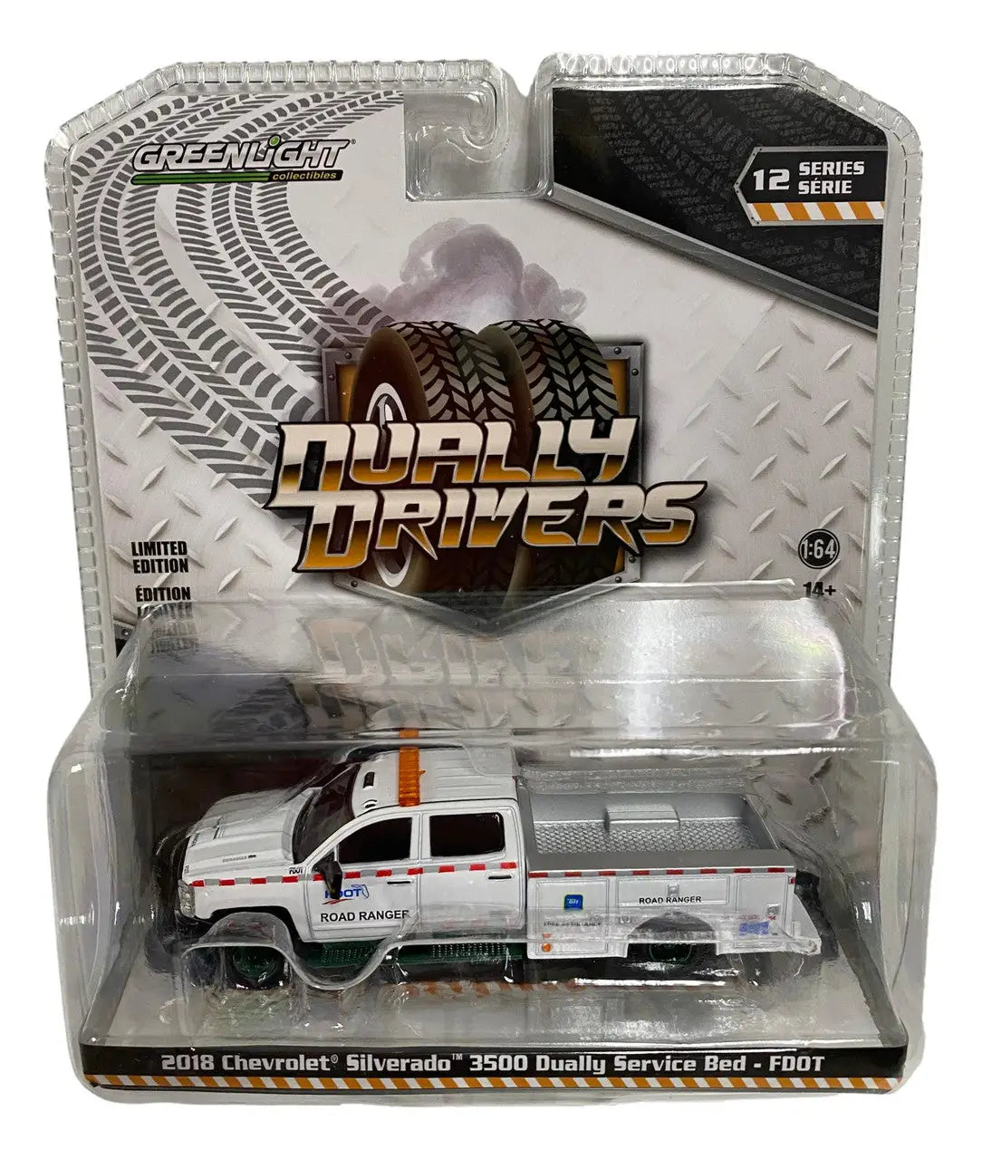 Toy model 2018 Chevrolet Silverado Service Dually Driver in packaging for collectors