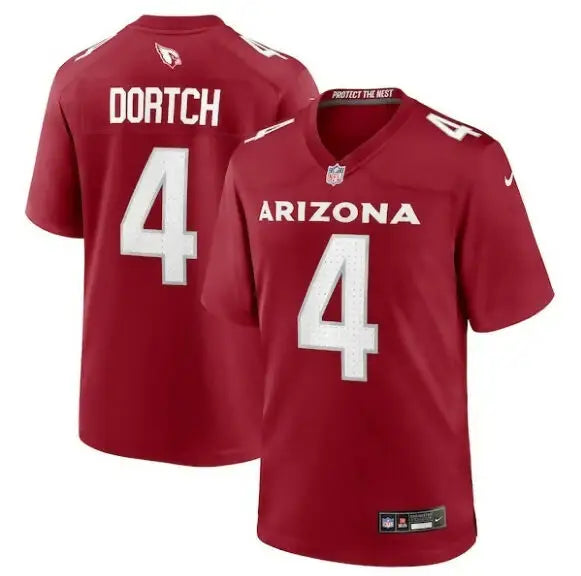 Red Greg Dortch Arizona Cardinals Nike Team Game Jersey with number 4