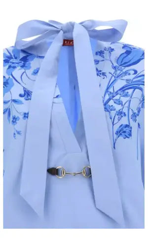 GUCCI women’s blue floral top ITALY - IT42 | L - Tops