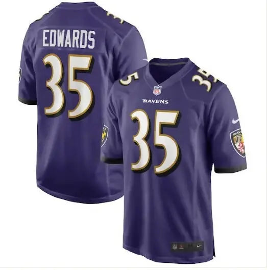 Purple Gus Edwards Baltimore Ravens Nike Game Jersey for fans of Edwards Baltimore Ravens