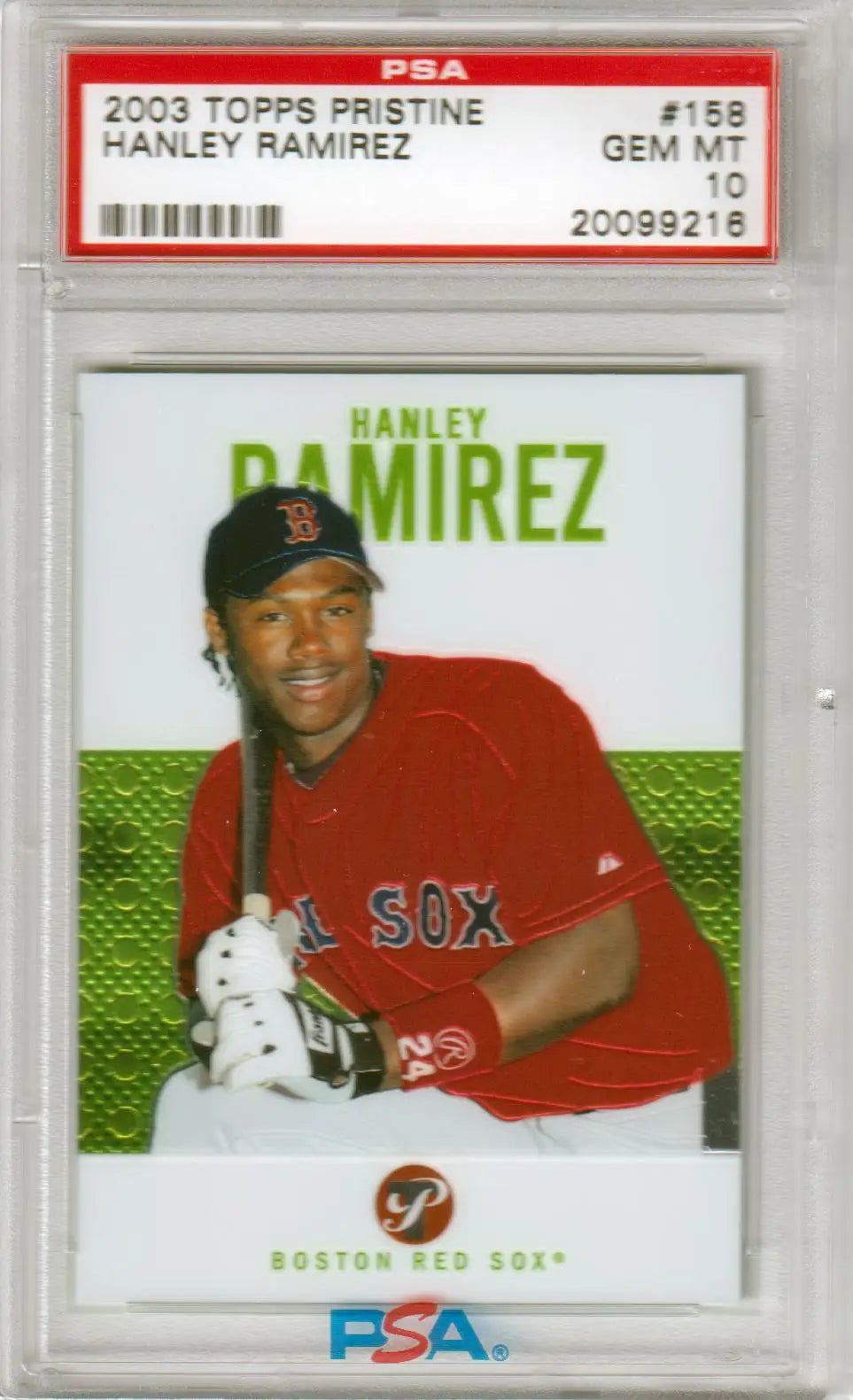 Graded Hanley Ramirez baseball card from Topps Pristine featured by Columbia Hobby