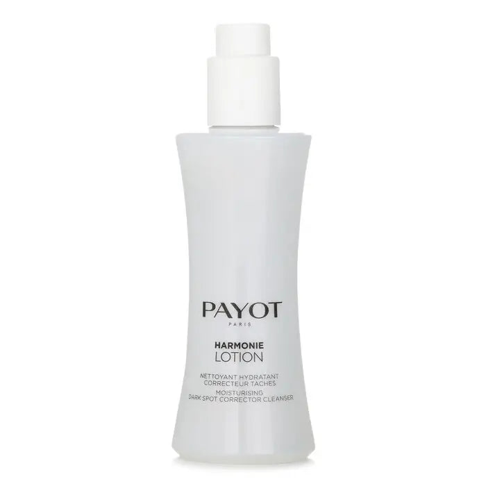 White pump bottle of Payot Harmonie Lotion Moisturising Dark Spot Corrector