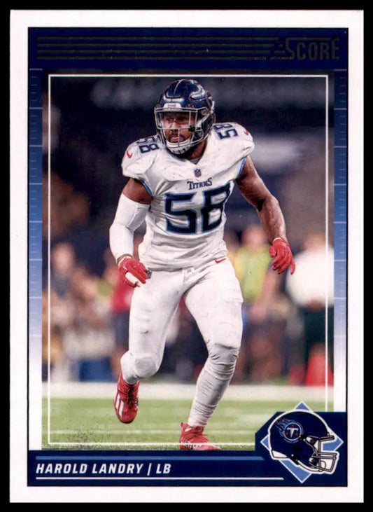 Football trading card featuring Harold Landry from the Harold Landry 2024 Score Tennessee Titans collection