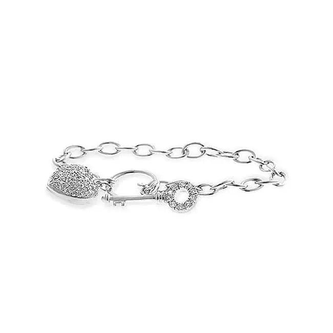 Heart and Key Bracelet - Bracelets