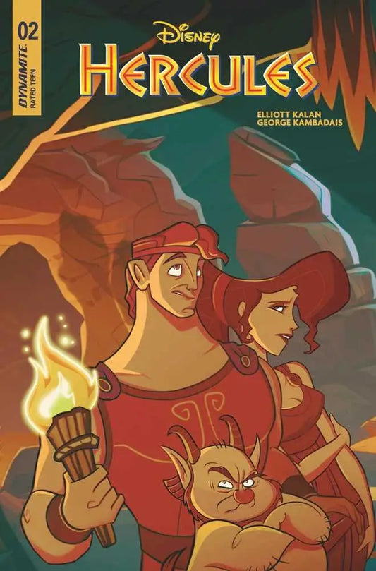 Comic book cover for Disney’s Hercules with animated characters, ideal for trading cards