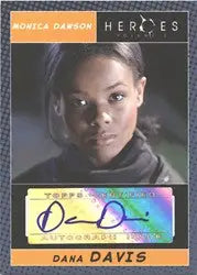Autograph card of Dana Davis from Heroes Volume 2 with striking portrait