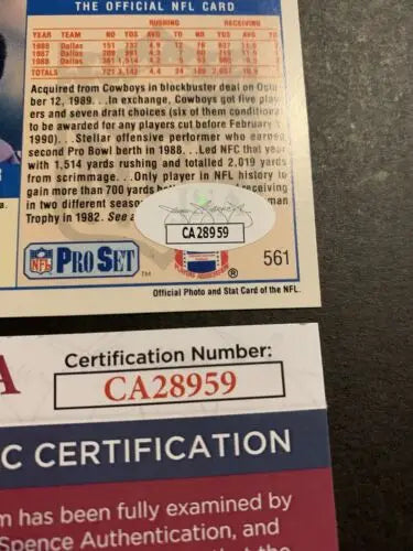 Autographed Herschel Walker 1989 Pro Set trading card with JSA COA for Minnesota Vikings