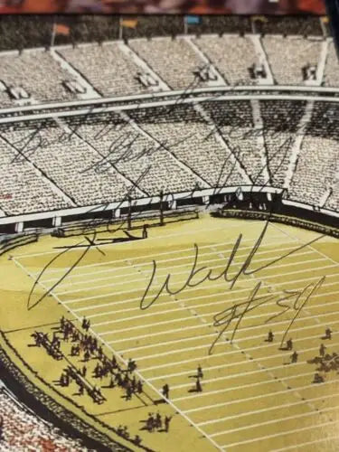 Autographed illustration of Herschel Walker on Georgia Bulldogs South Carolina program cover