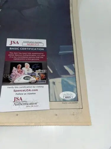 Herschel Walker signed morning newspaper with JSA authentication for collectors