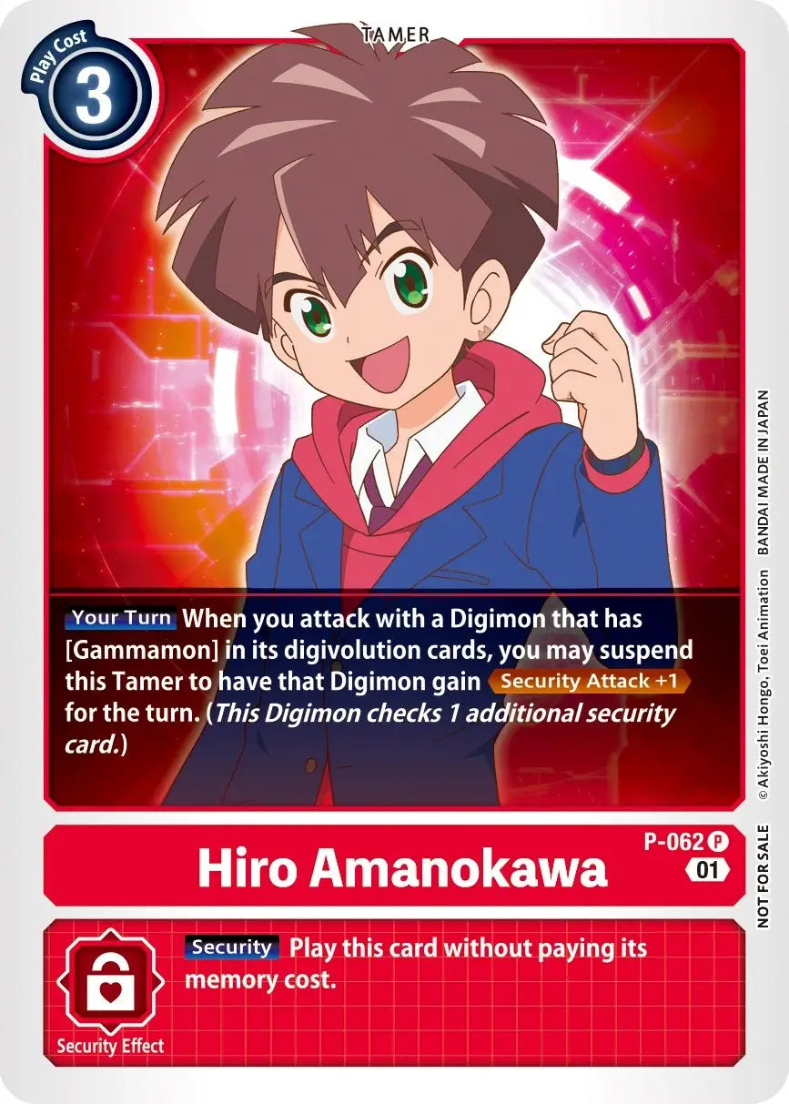 Hiro Amanokawa Digimon card from Official Tournament Pack promotional cards Vol. 5