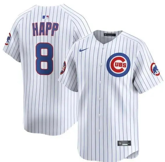 Chicago Cubs Ian Happ Nike 2025 MLB World Tour Tokyo Series White Player Jersey