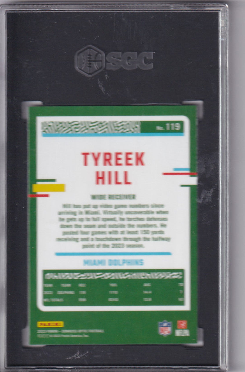 2023 Donruss Optic #119 Tyreek Hill SGC 9.5 - Miami Dolphins