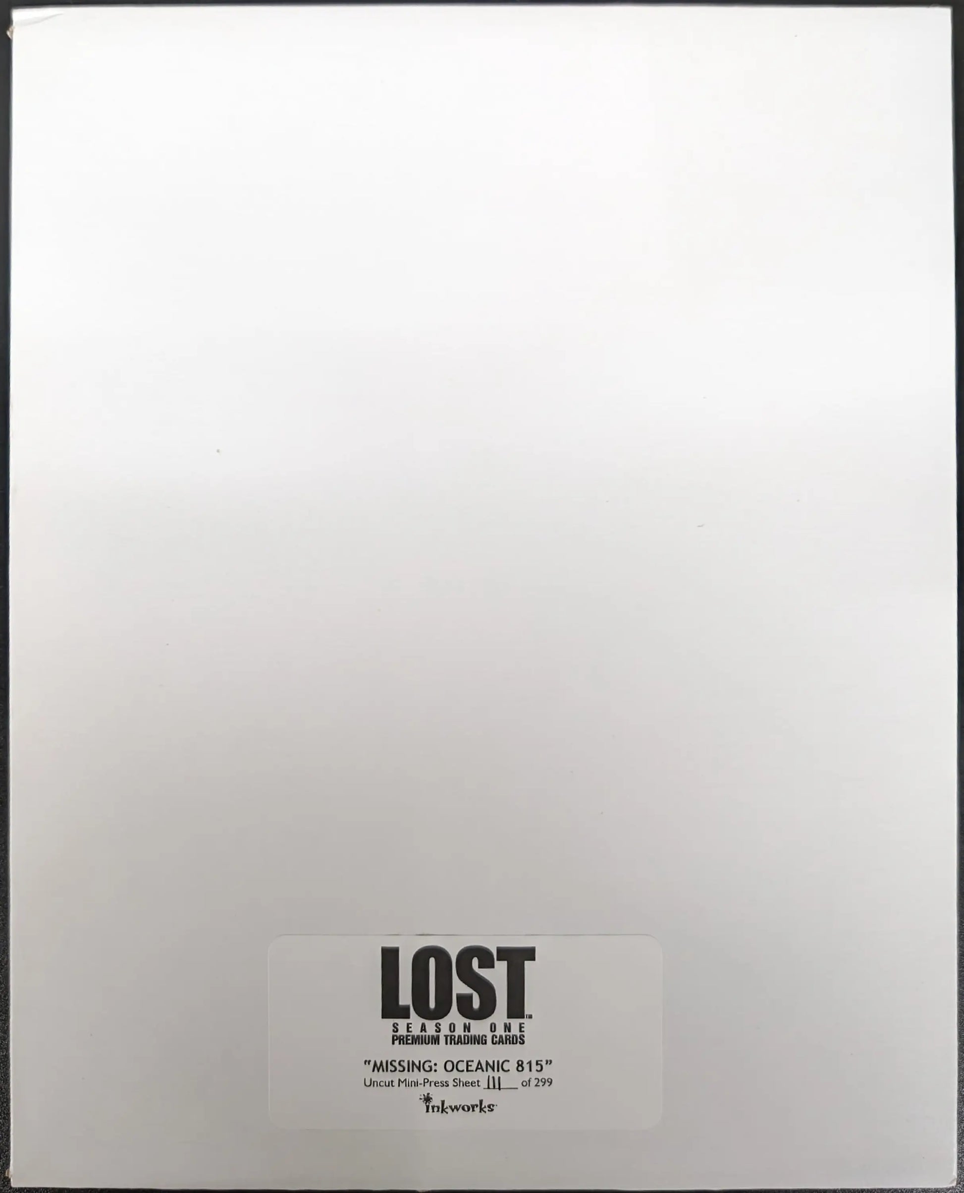 Minimalist book cover for Lost Season features bold black ’LOST’ title on gray background