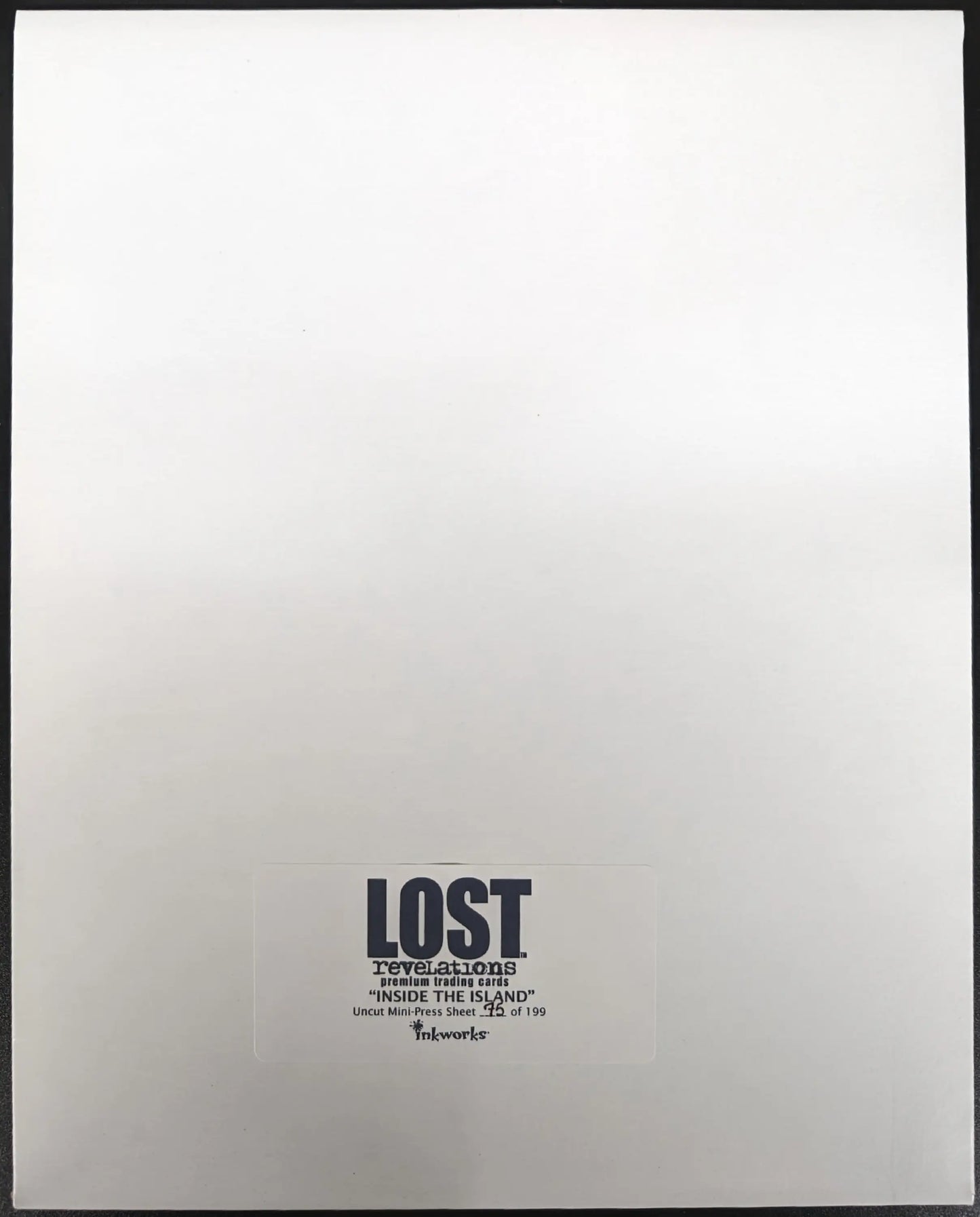 Minimalist poster featuring LOST from Inkworks 2006 Lost Revelations Inside the Island