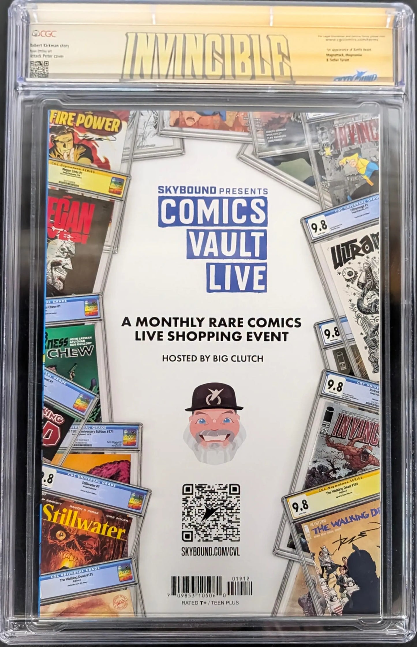 Graded Invincible #19 2nd Print CGC 9.8 signed by Kirkman Ottley featuring Battle Beast