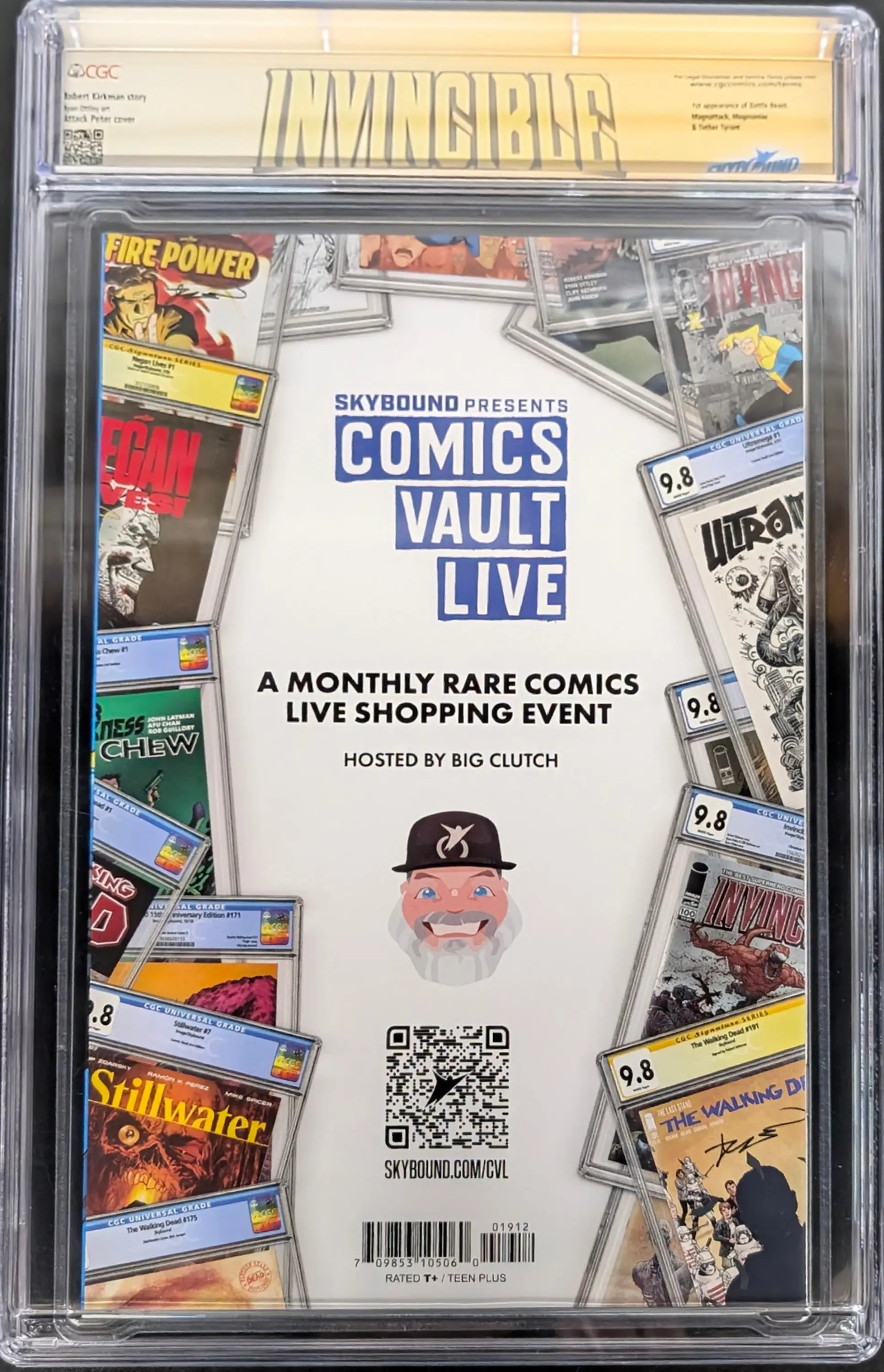 Graded Invincible #19 2nd Print CGC 9.8 signed by Kirkman Ottley featuring Battle Beast