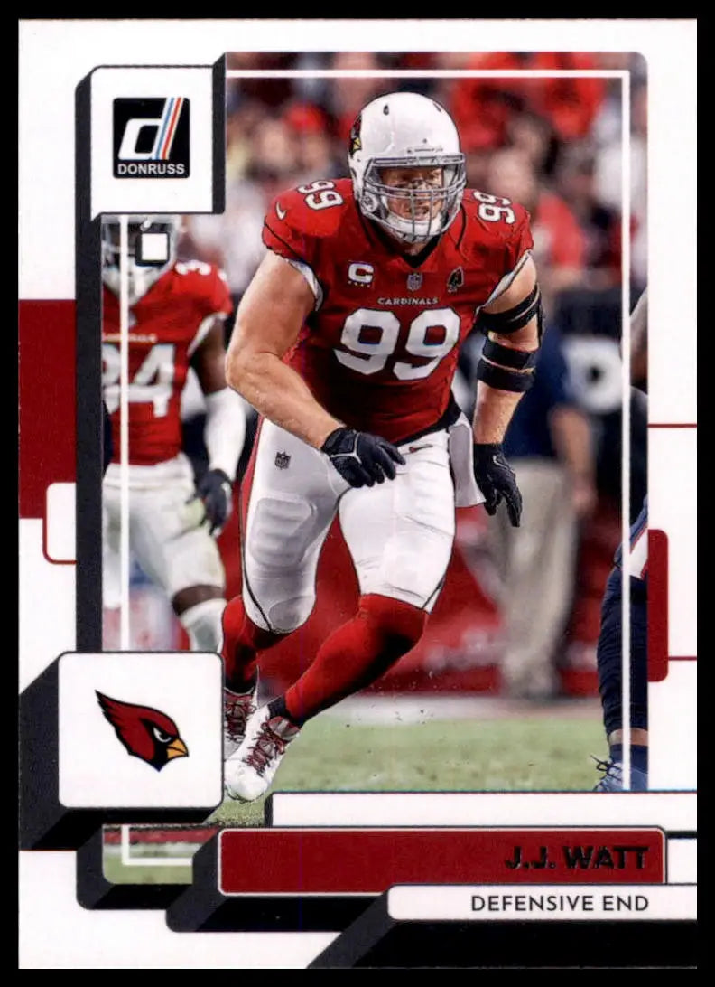J J Watt football card from 2022 Donruss Arizona Cardinals series