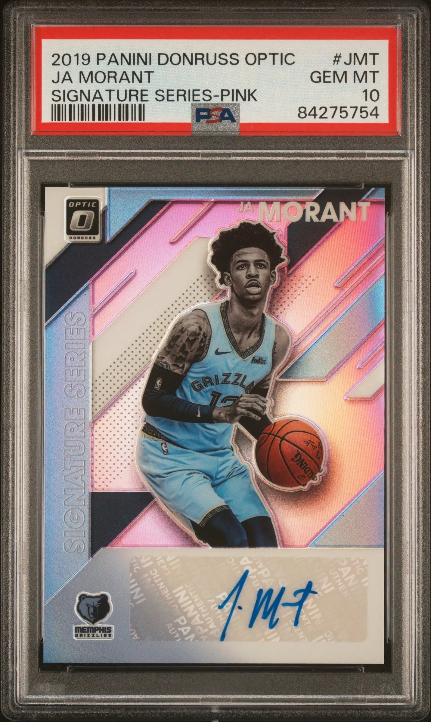 Ja Morant 2019 Donruss Optic Signature Series Pink Auto #11/25 PSA 10 Gem Mint - Singles