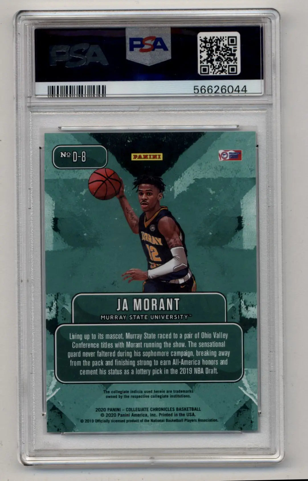 Ja Morant 2020-21 Prizm Draft Picks Downtown #D8 PSA 10 Gem Mint - Singles
