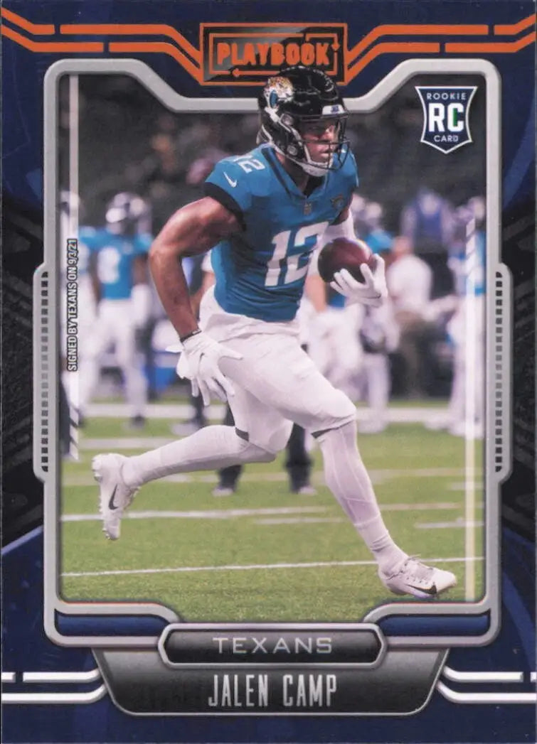 Jalen Camp rookie card 2021 Panini Playbook Houston Texans football card
