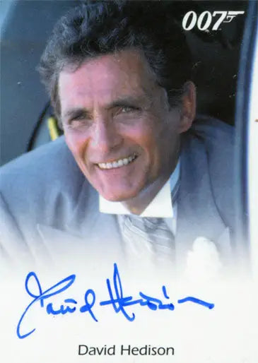 Autographed James Bond 007 Classics card of David Hedison as Felix Leiter in tuxedo