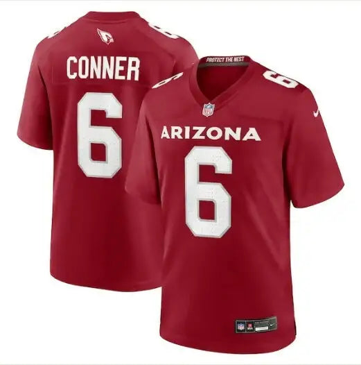 Maroon Arizona Cardinals James Conner Nike Home Game Jersey on display