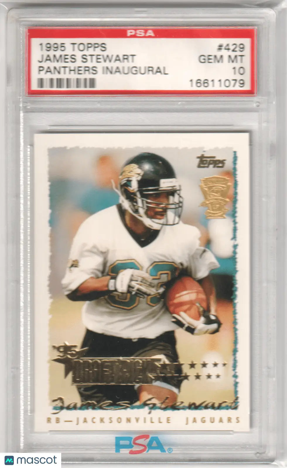 Graded James Stewart Football Card Panthers Inaugural PSA 10 GEM MINT