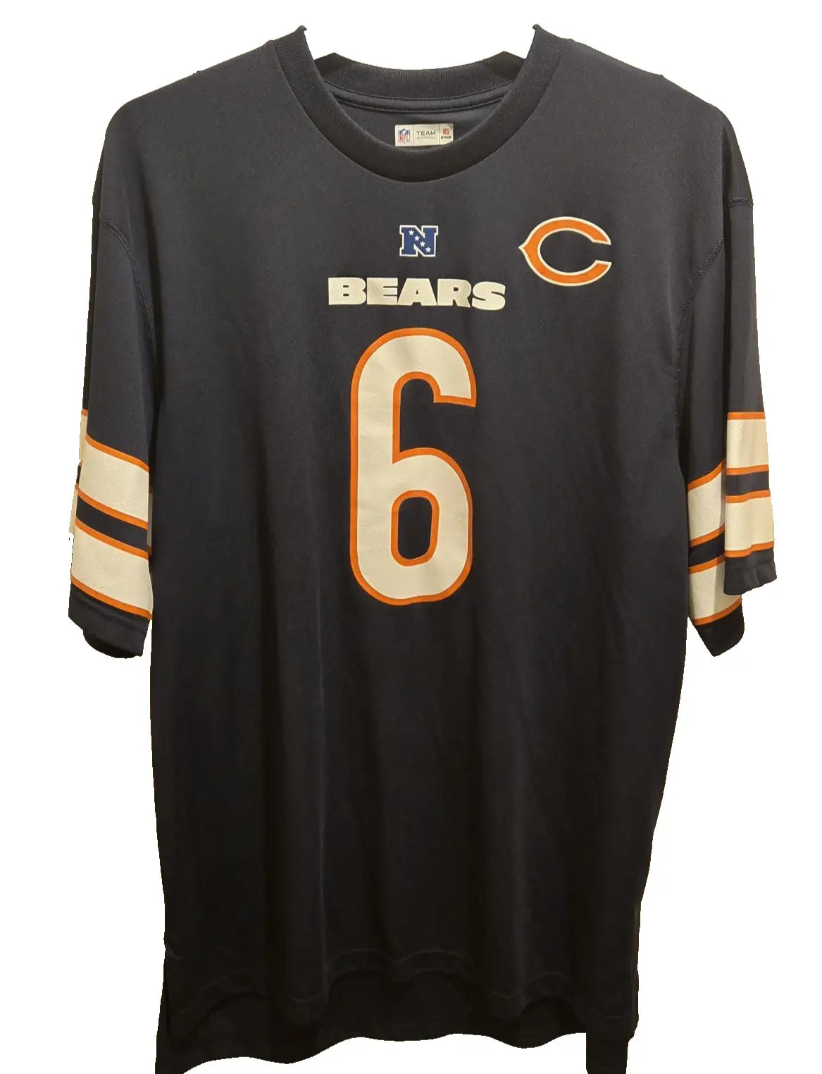Chicago Bears jersey featuring Jay Cutler #6 in navy blue, NFL team apparel
